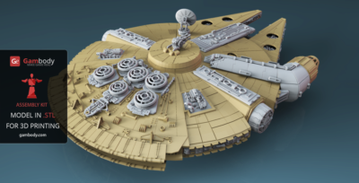 Know the 3D Designers who Created the Astonishingly 380-Piece Milennium Falcon Model for 3D Print