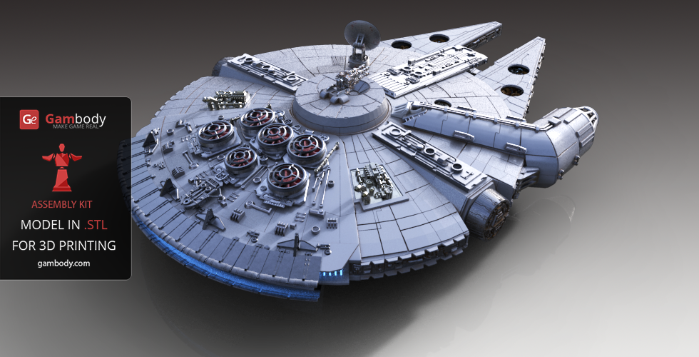 Gambody is Proud to Announce the Releases of the Impressive 40-inch scale Millennium Falcon 3D Model