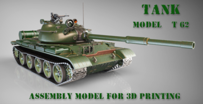 Gambody Releases the Most Detailed, 490mm Scale 3D Model of T-62 Tank