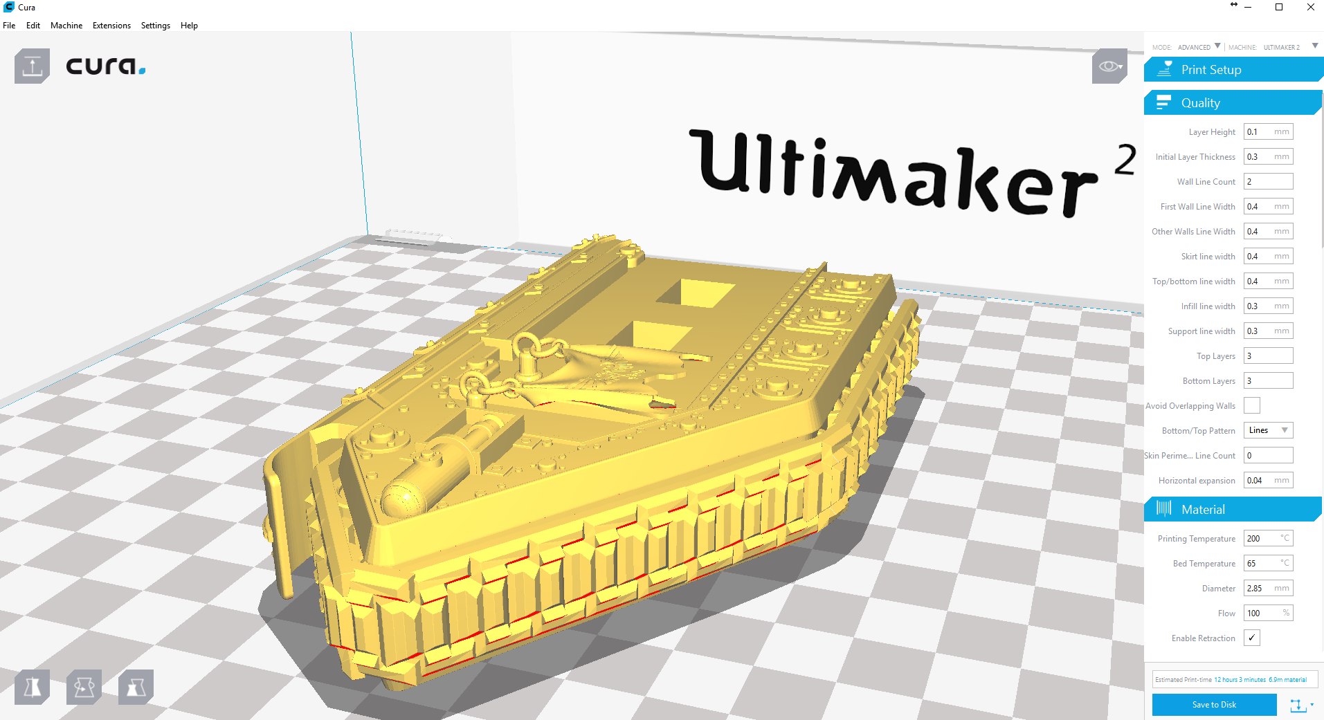 Upload file in Cura software