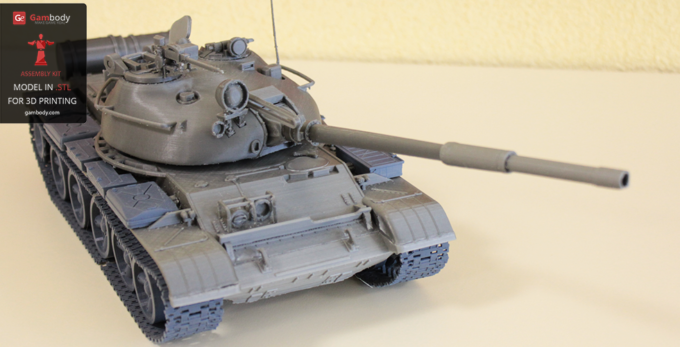 Printed T-62 3D Model – Press Release by Gambody