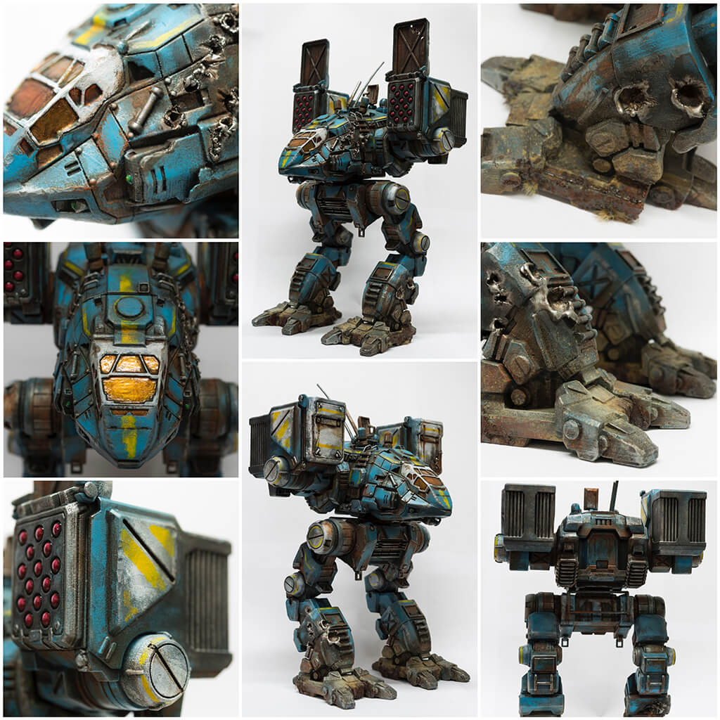 Realistic 3D printed and painted MechWarrior Catapult 3D model
