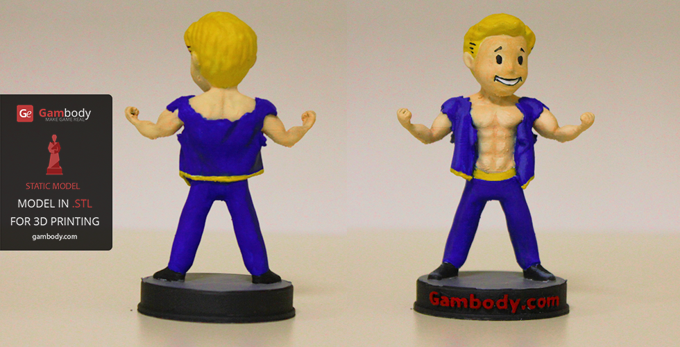 Fallout video game-inspired 3D model of Vault Boy
