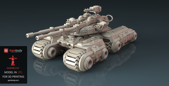 Mammoth Tank STL Files up for Sale – Press Release by Gambody