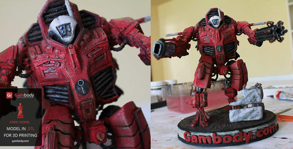 Printed and Painted TAU XV109 Y’Vahra 3D Figurine – Press Release by Gambody