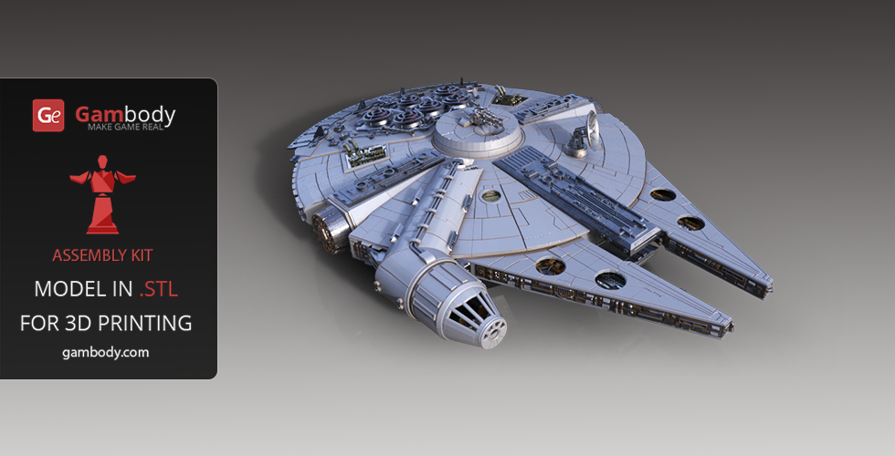 star wars millennium falcon 3d model