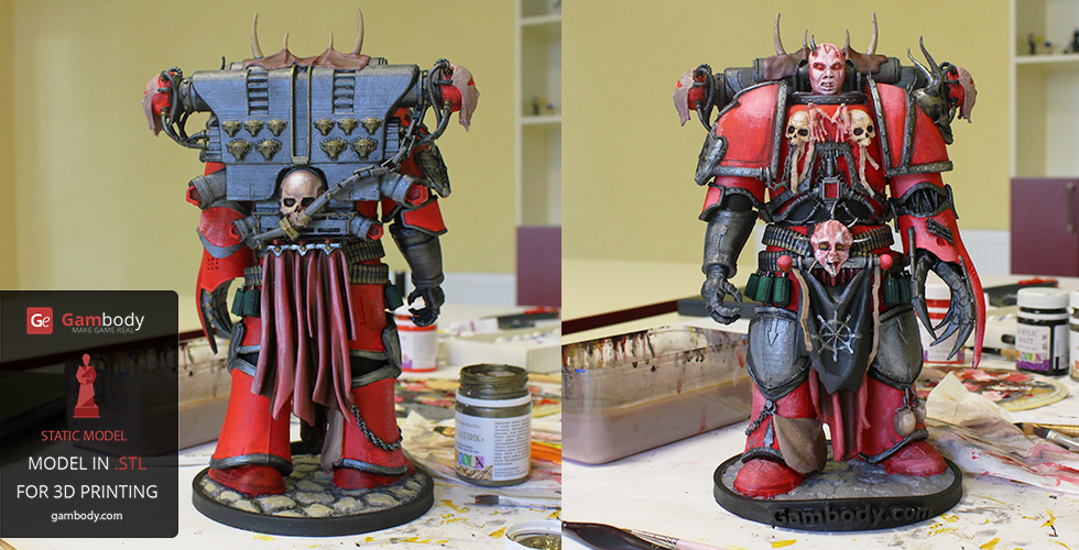 How Do You Paint Your Chaos Space Marine 3D Model? – Press Release by Gambody