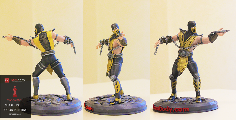 Painted MK Scorpion 3D Model – Press Release by Gambody