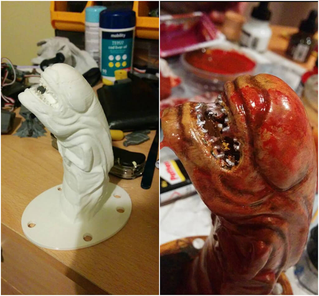 3D Printed Halloween Prop Alien Chestburster