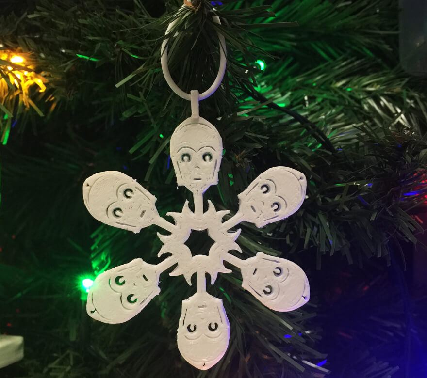 3D Printed snowflake from Star Wars