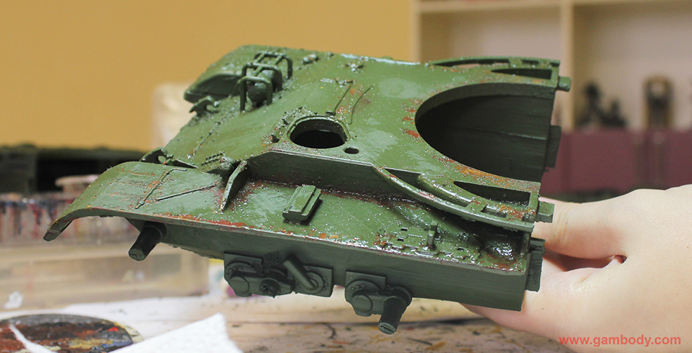 Painted T-62 tank 3D model