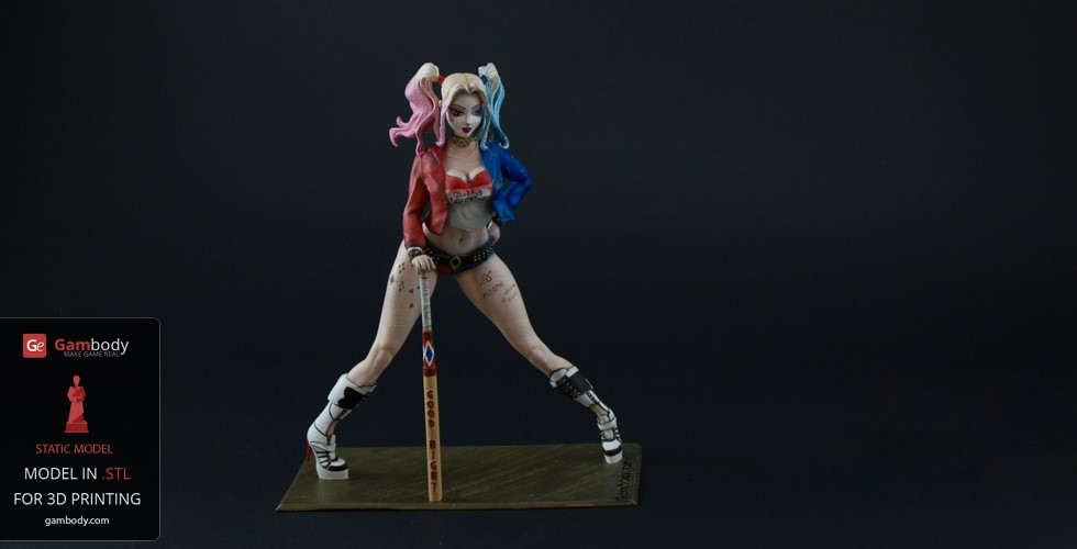 Harley Quinn 3D Print Model Kit 1//6 Figure Unpainted Unassembled W19cm GK