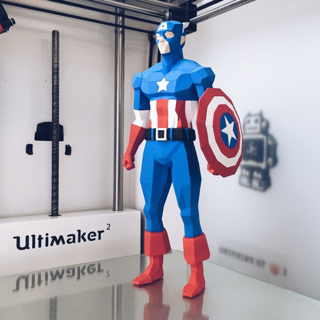 Captain America 3D Printed Superheroes