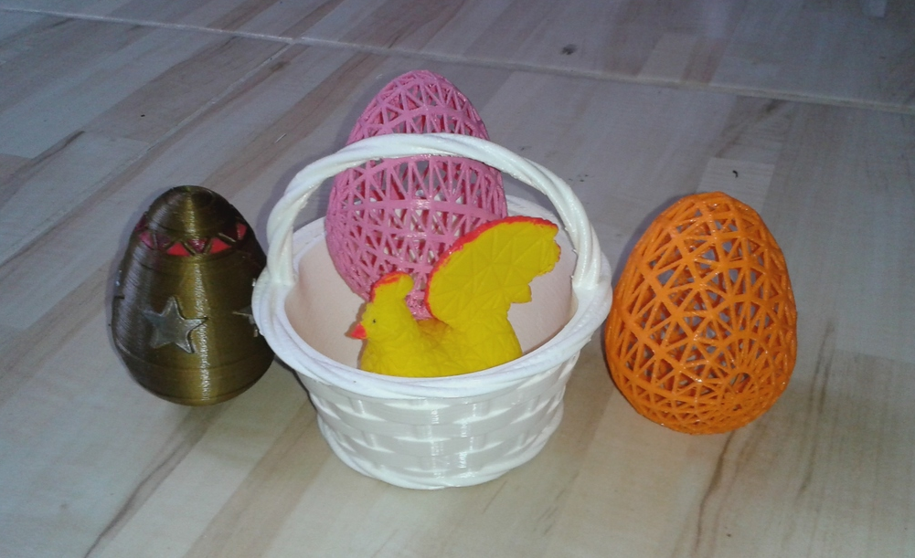 Easter 3D prints basket for eggs