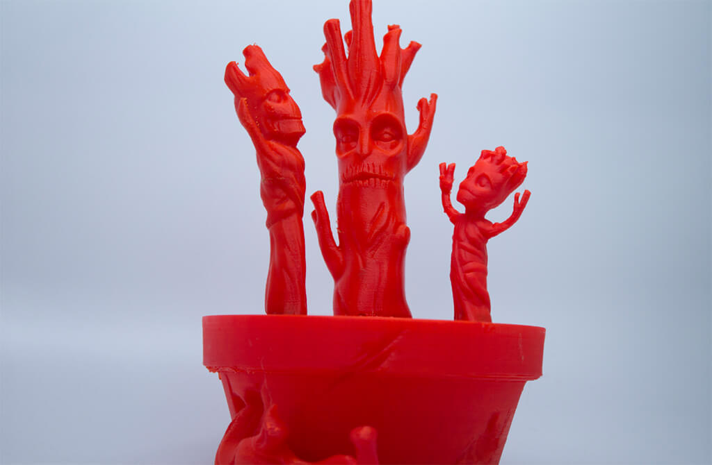 Triple Baby Groot 3D print decoration