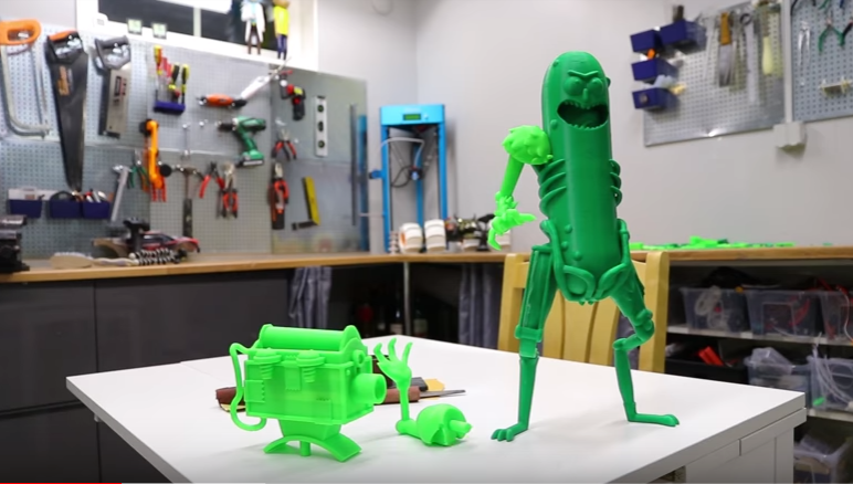 Pickle Rick 3D print figurine
