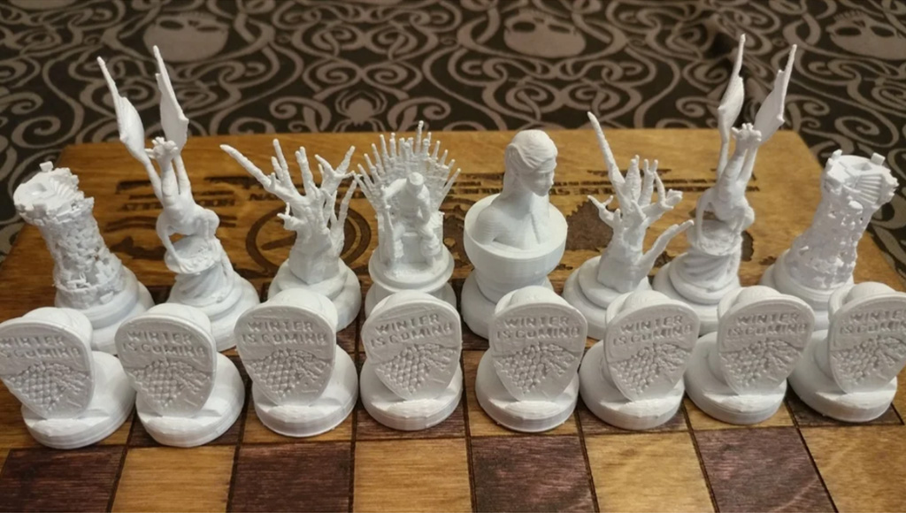 Game of Throne miniatures chess 3D printed