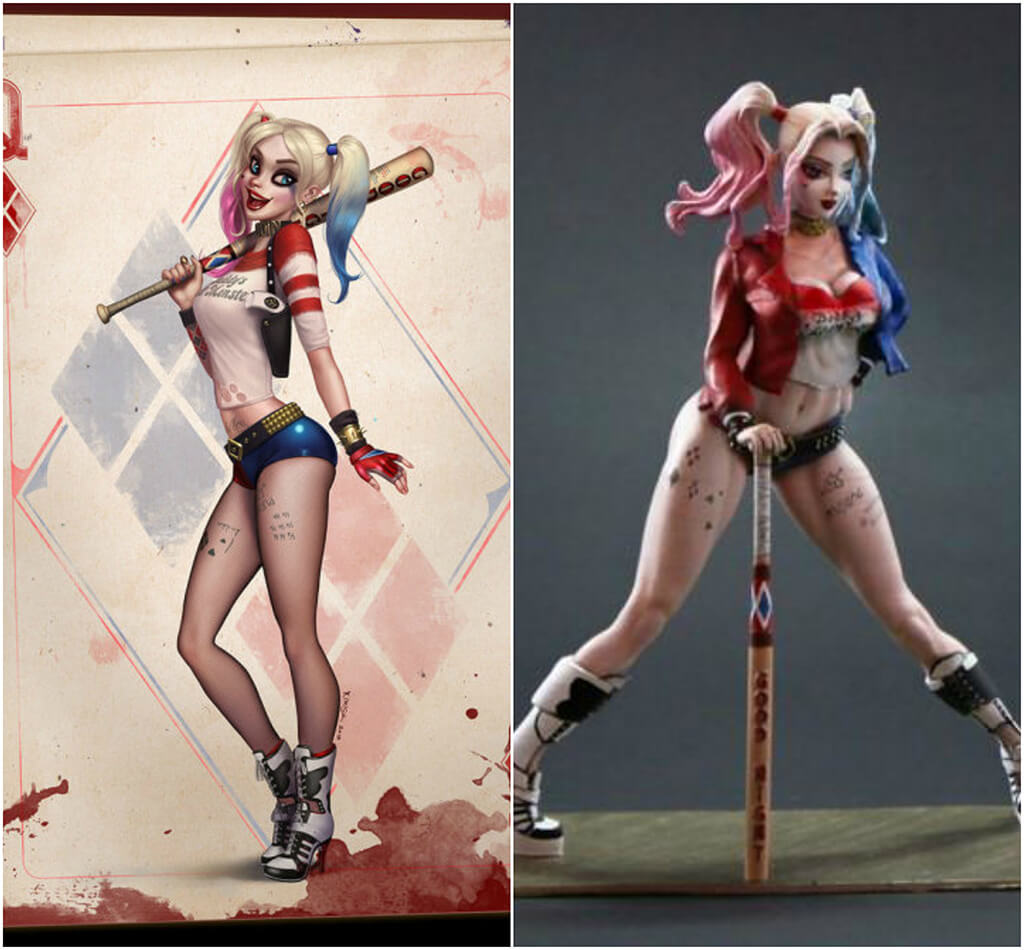 Harley Quinn DC Comics 3D printing miniatures