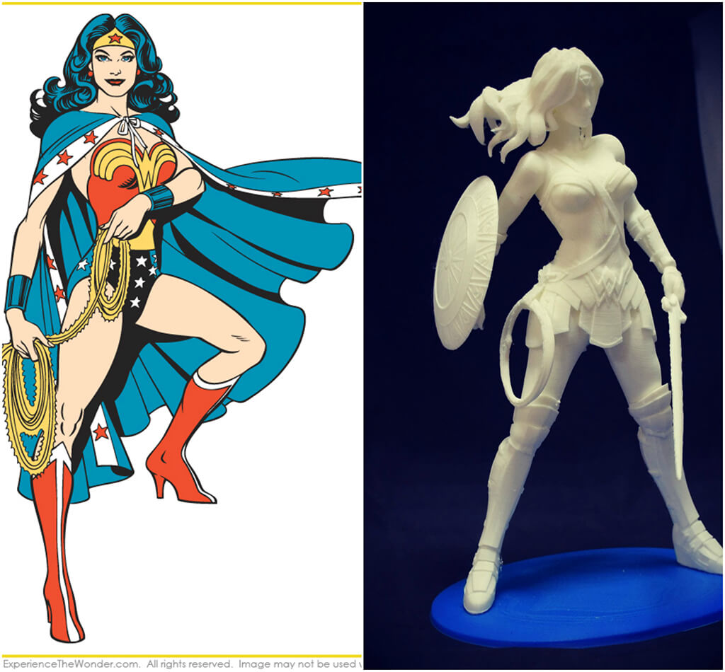 Wonder Woman DC Comics 3D printing