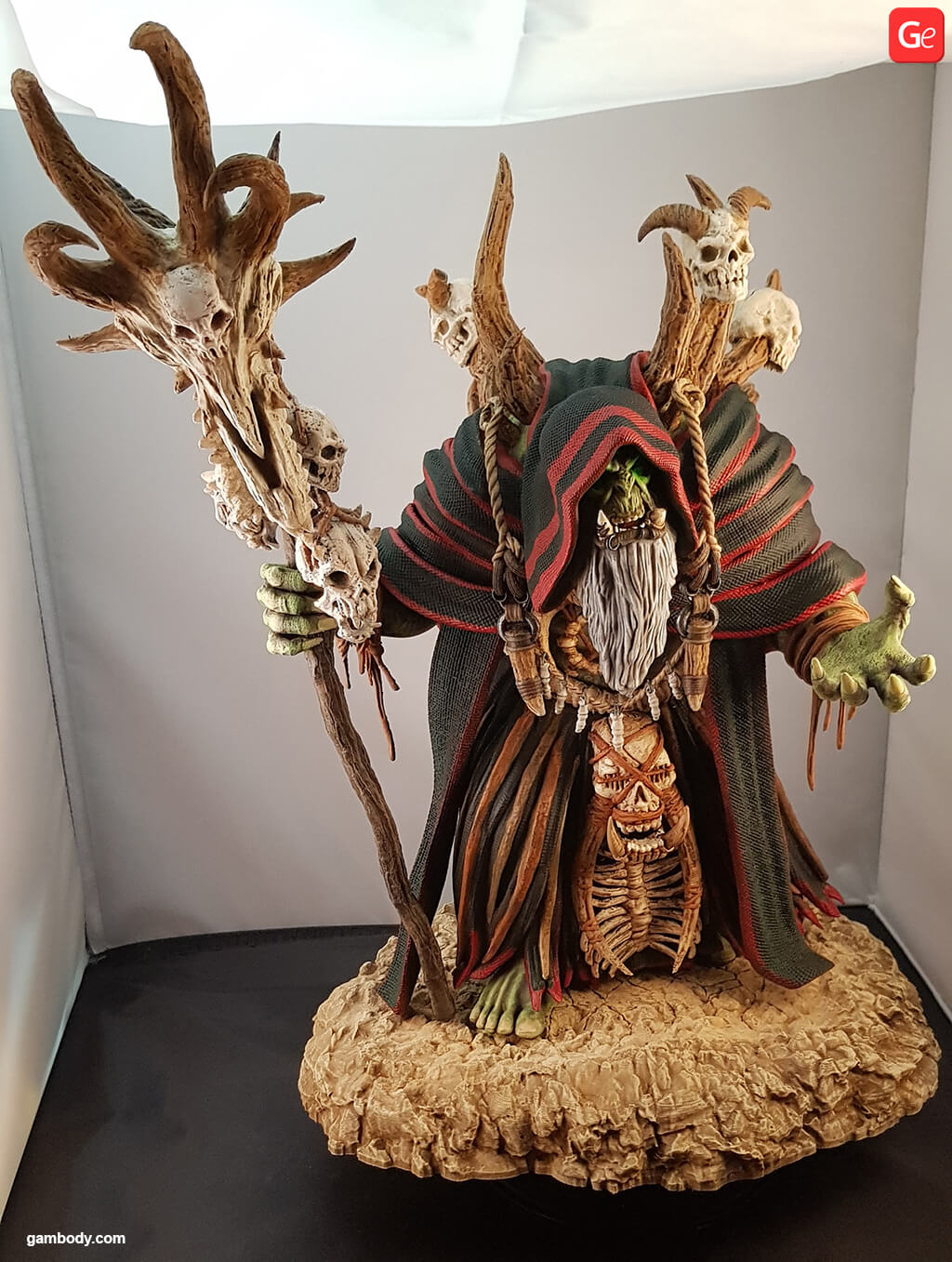 Gul'dan 3D figurine printed on Anycubic I3 Mega affordable 3D printer for beginners in 2019