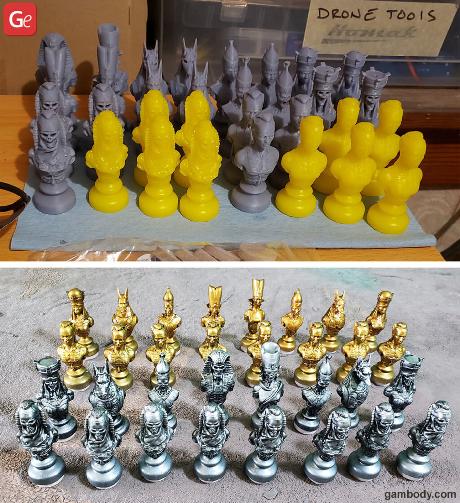 3D printed chess set