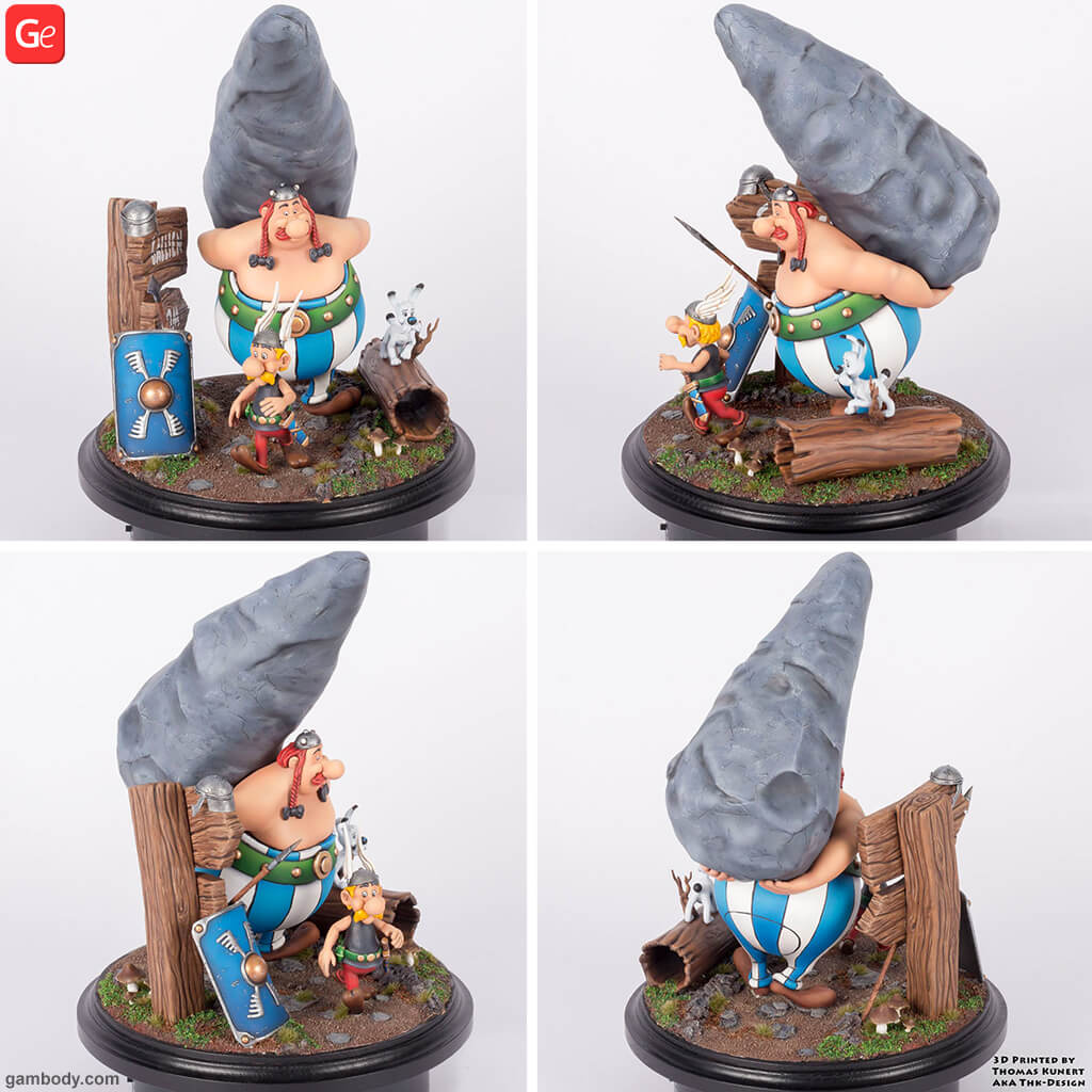 Asterix and Obelix figurines to craft by beginners