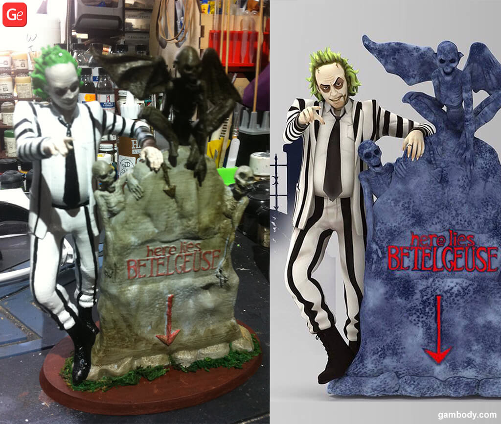 Beetlejuice 3D print from comedy-horror movie
