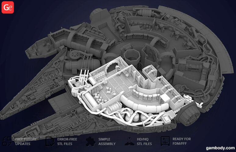 Millennium Falcon 3D print STL