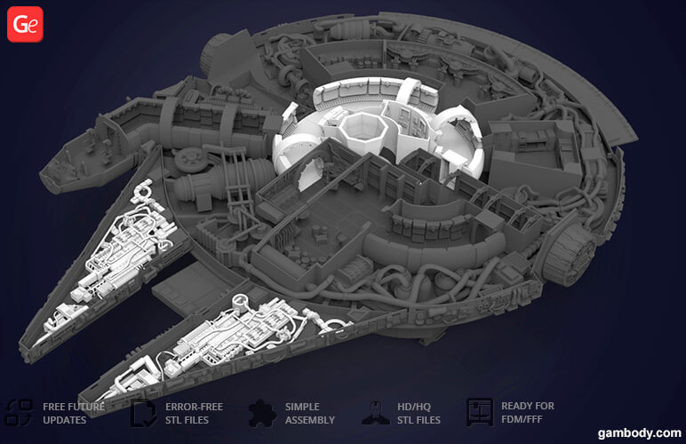 Millennium Falcon quad laser