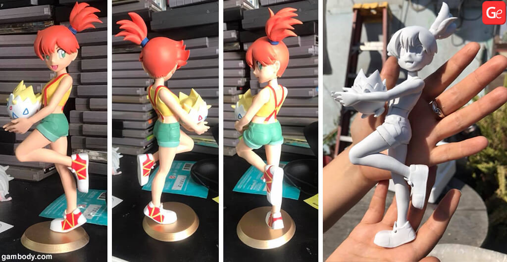 Misty Pokemon figure easy 3D print models