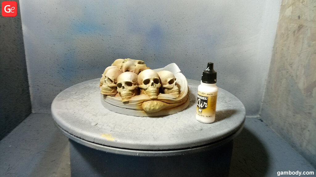 3D skull painting