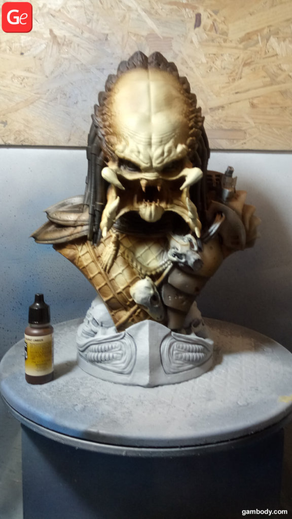 Paint tutorial for Predator bust 3D print