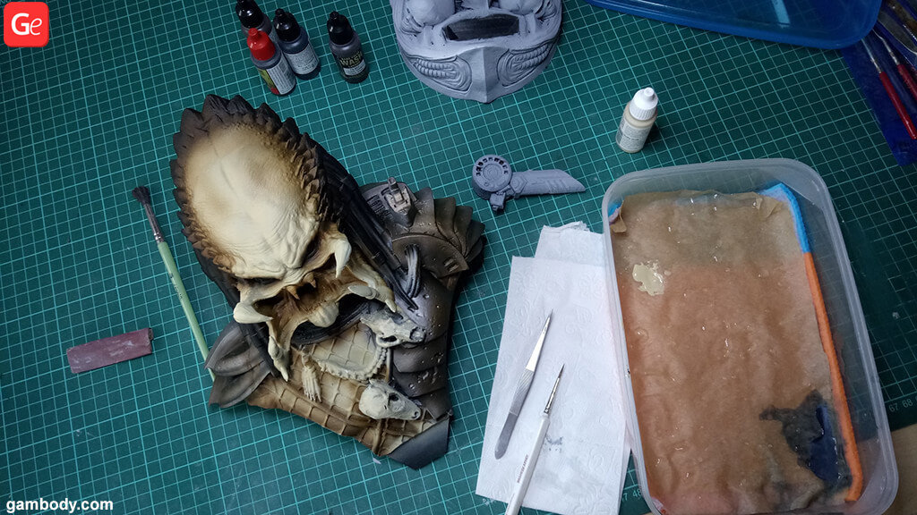 Predator guide for painting 3D prints