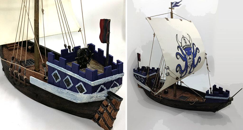 Medieval ship 3D printed Cog