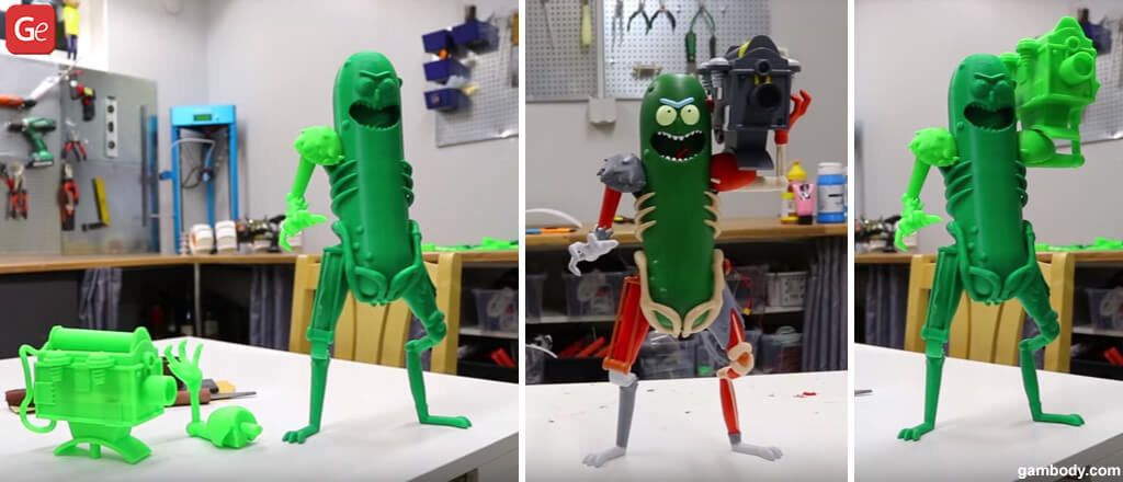 3D printed Pickle Rick