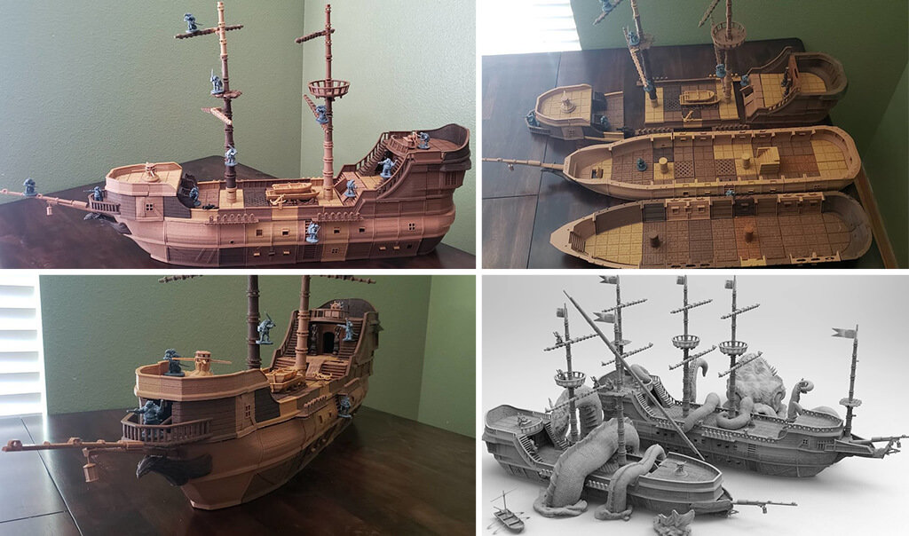 Pirate ship 3D model STL