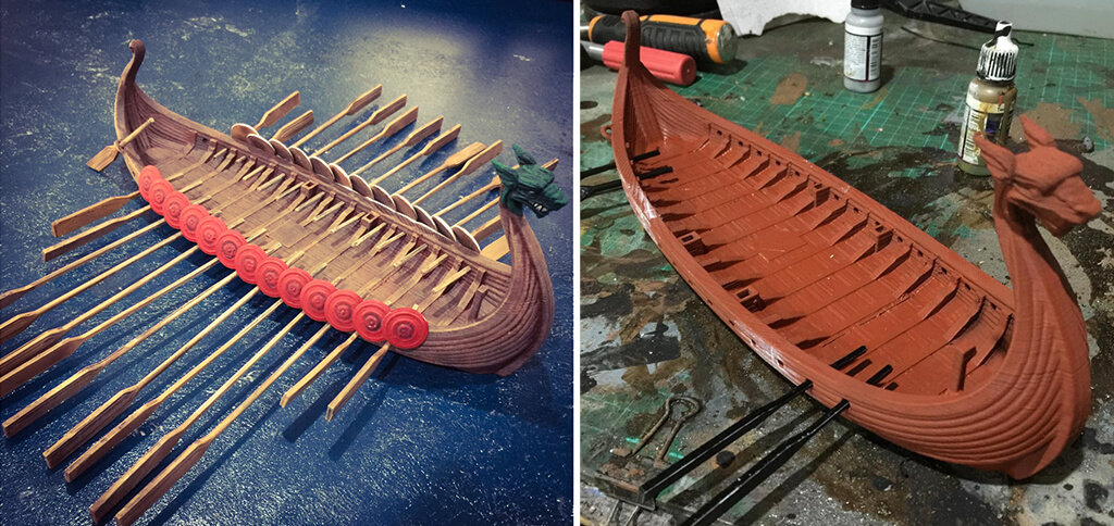 Viking longship 3D printed
