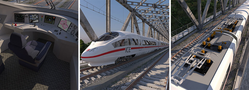 Speed train ICE-3 3D model to print