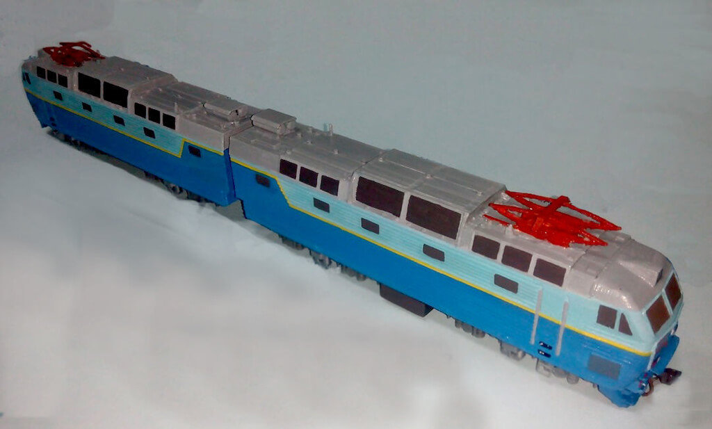 Russian train ChS7 3D model