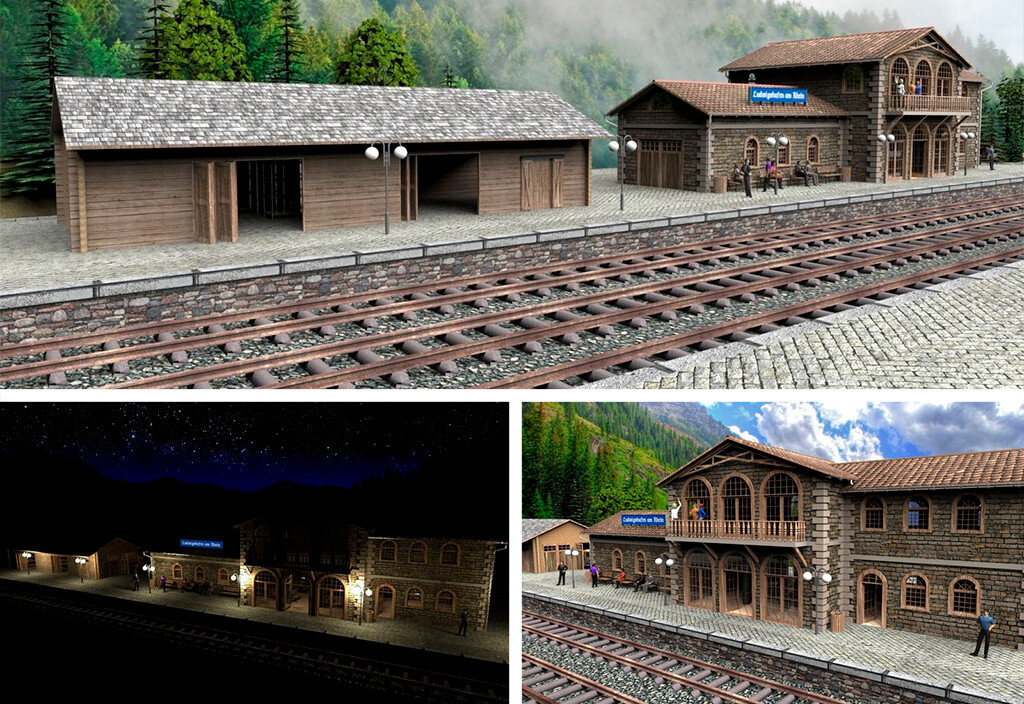 Train station 3D model