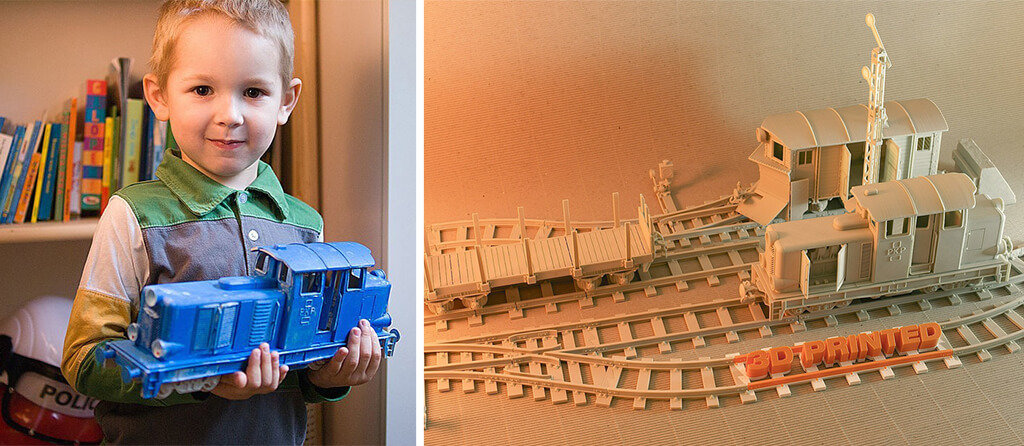 3D printed Lego train