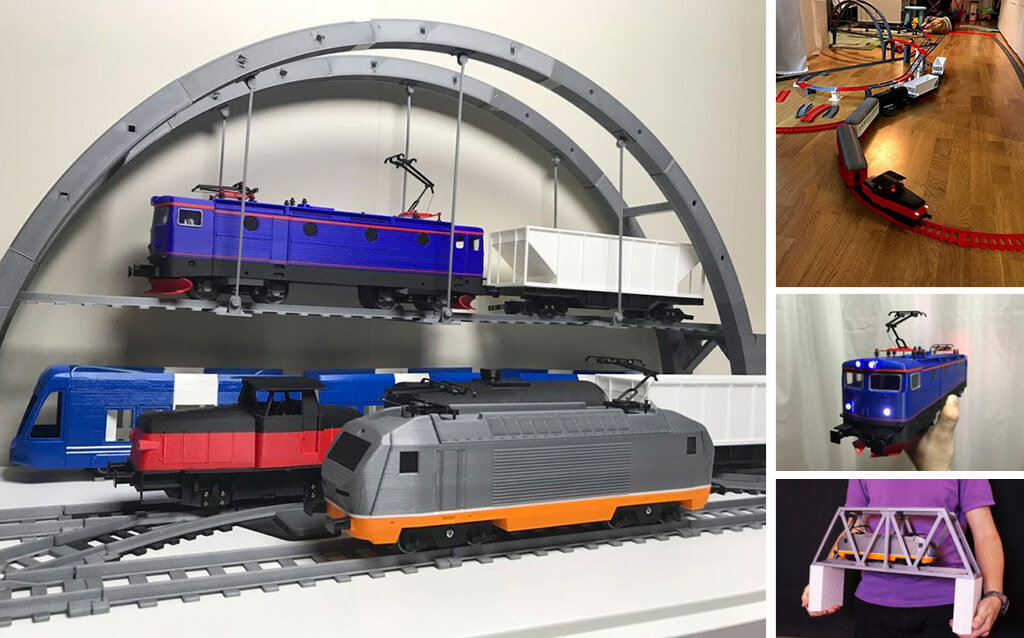 O-scale 3D printed train