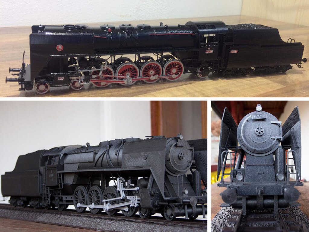 3D printed steam engine locomotive