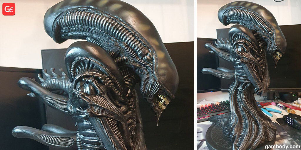 Alien Xenomorph bust 3D printer uses