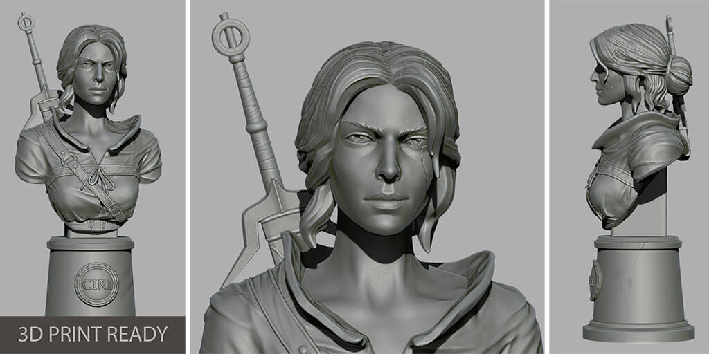 Ciri Witcher 3D model