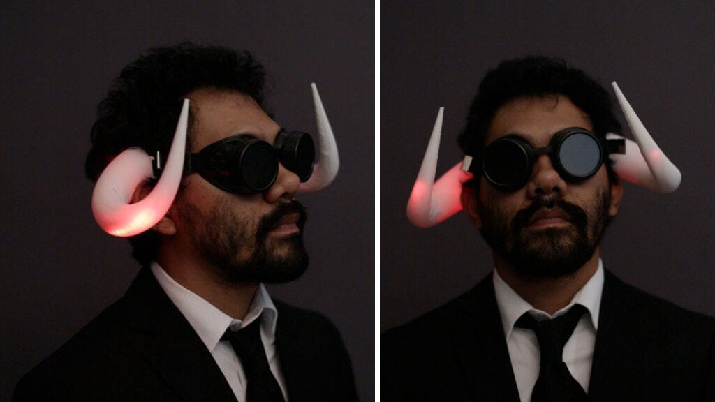 Devil horns Halloween DIY 3D printing ideas