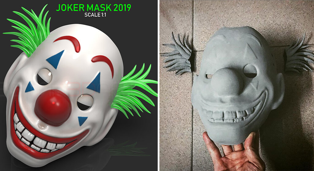 New Joker Movie Mask 2019 STL files 3D printed model