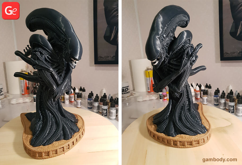 Alien Xenomorph bust 3D printed desk toys