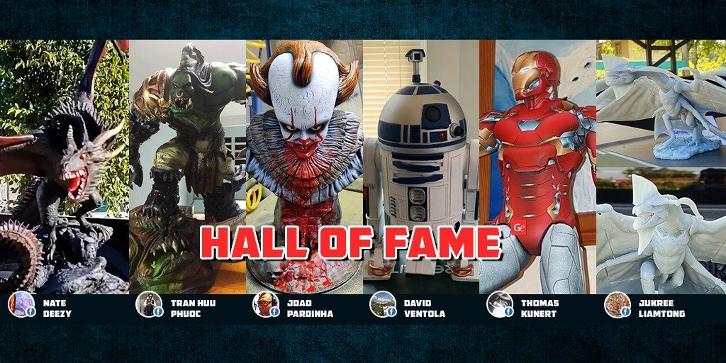 Hall of Fame 2019 winners on Gambody 3D printing shop
