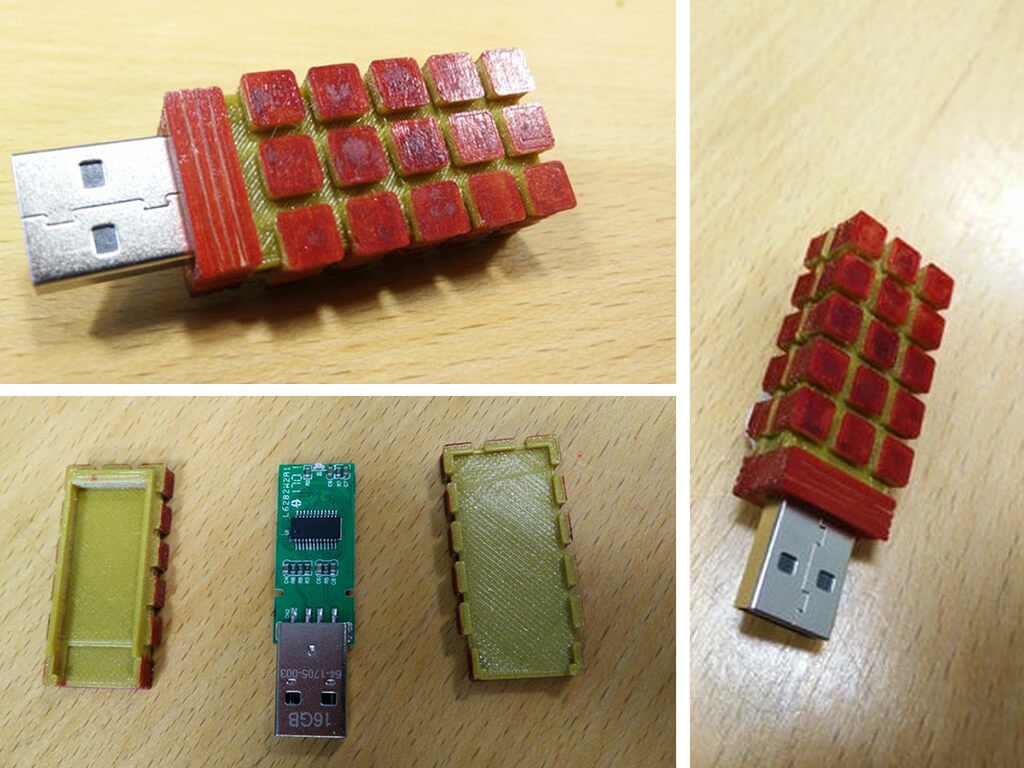 3D printed Terminator chip USB cover